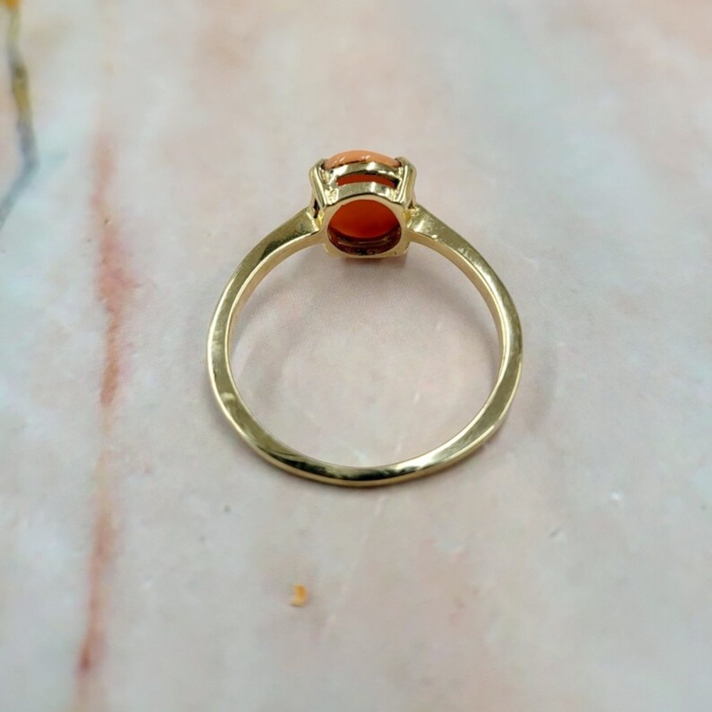 Vintage Coral Ring - Picture 2 of 5